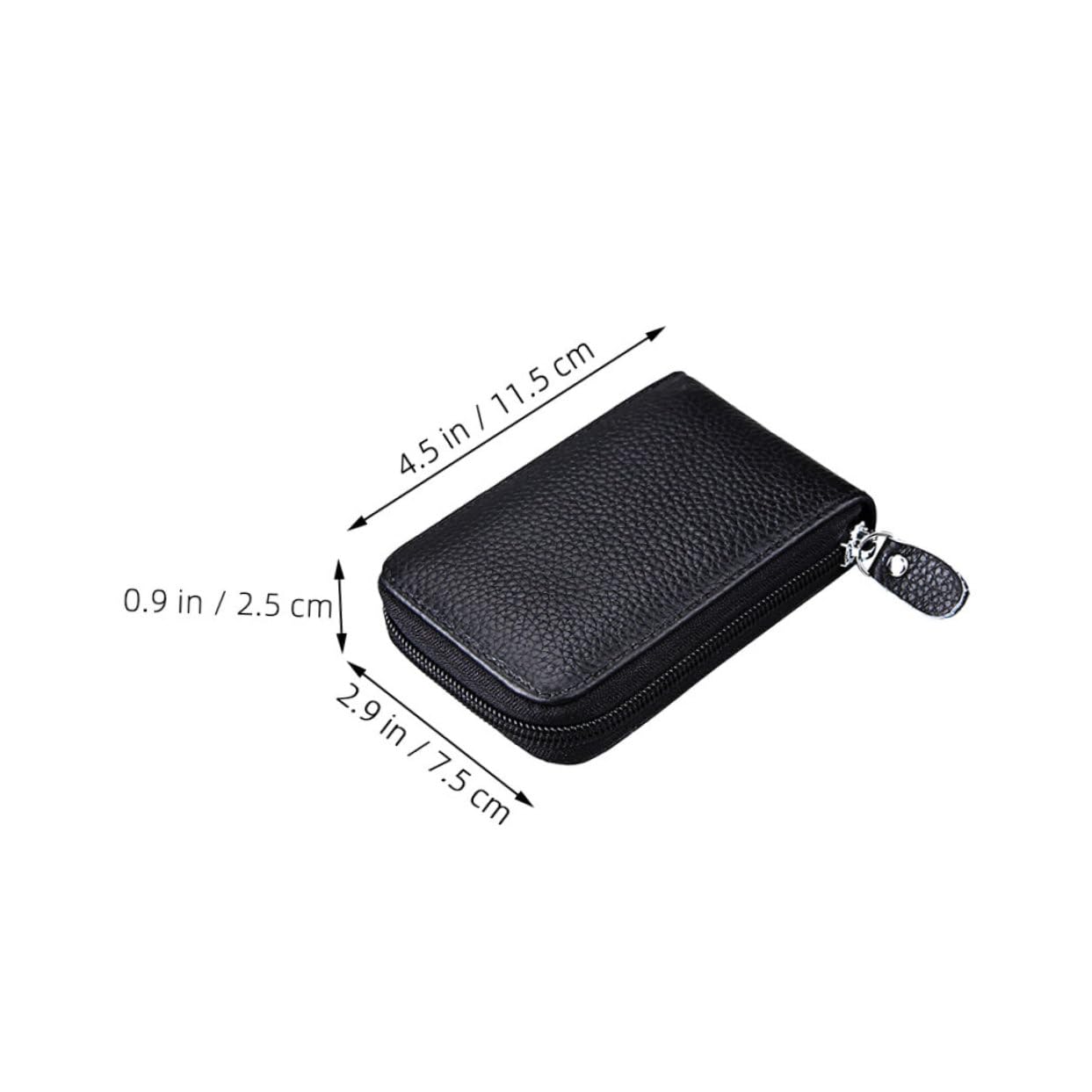 ibasenice Organized Multi-card Wallet for Women Men Blocking Credit Card Holder Sleek Compact Fashionable Zipper Case