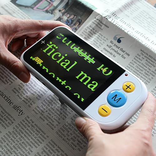 Electronic-Reading-Aid-43-Inch-Digital-Magnifier-with-Adjustable-LED-Light-2x-32x-Foldable-Handheld-Video-Magnifier-12-Color-Modes-for-Reading-Writing-Viewing-Maps