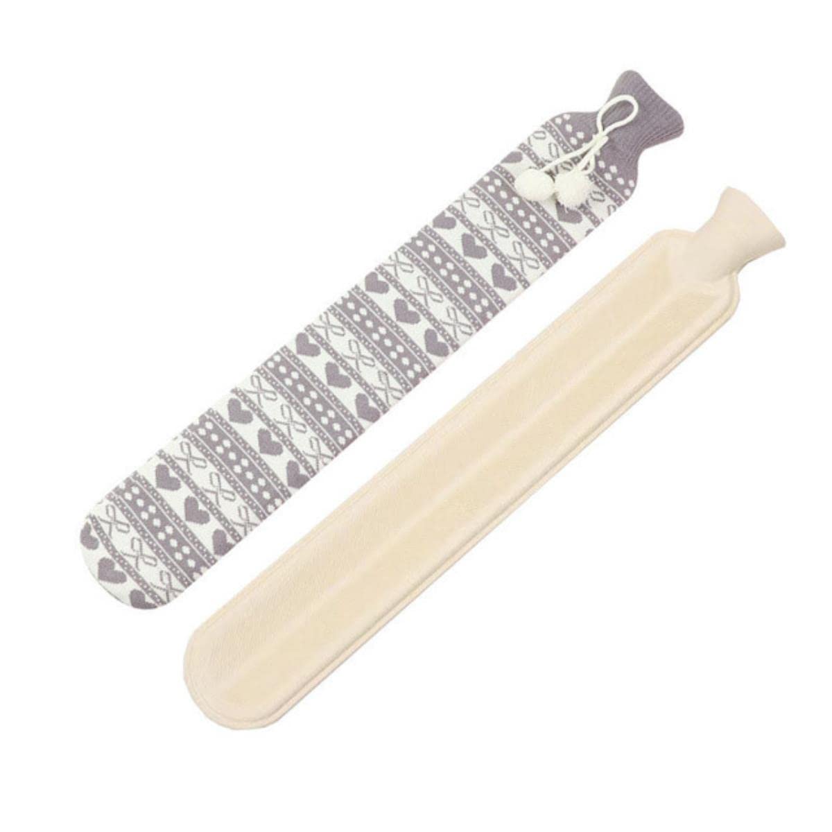 Lange Wärmflasche mit weichem Bezug für Schulter, Rücken, Beine, Taille, kalte Verwendung, 1 l, Halswasserbeutel, Winter, warmes Bett, Geschenk für Frauen, China