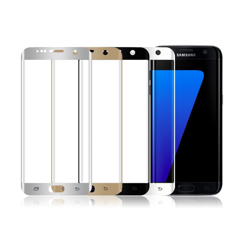 Samsung S7 Edge Premium Tempered Glass Screen Protector, Precise Curve Design by Impakt Accessories (Gold)