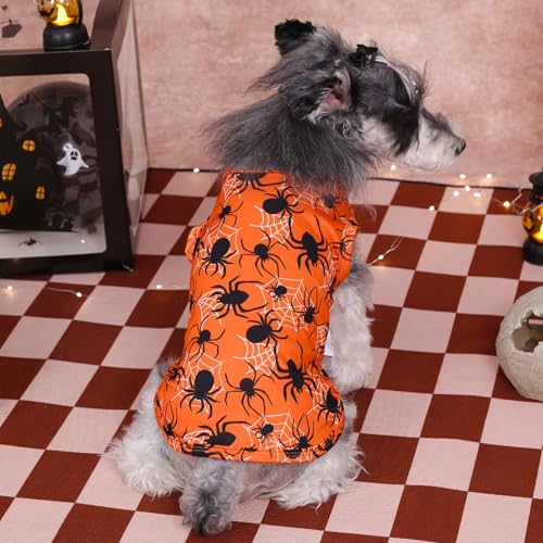 Image of CuteBone Dog Shirts 2-Pack Soft Pet Clothes Breathable Summer Vest for Small Puppy and Stretchy Cat Apparel