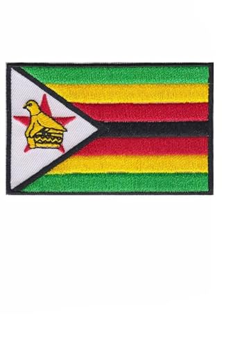 PATCH EMBLEMA Écusson brodé thermocollant - Drapeau - zimbabwe Symbabwe zimbabwe Flag 80 x 52 mm Cover
