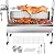 KODOM Stainless Steel Rotisserie Grill with Back Cover Guard, 25W Motor Small Pig Lamb Rotisserie Roaster, 48.7 Inch BBQ Charcoal Rotisserie Grill for Camping Outdoor Kitchen