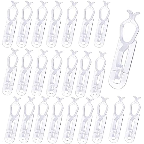 Tkocisa 120 Pieces Christmas Light Clip Hooks, Christmas Gutter Clips Shingle Clip Plastic Christmas Light Hangers All Purpose Gutter Hooks Compatible with C9, C7, C6 and Mini Lights Cover