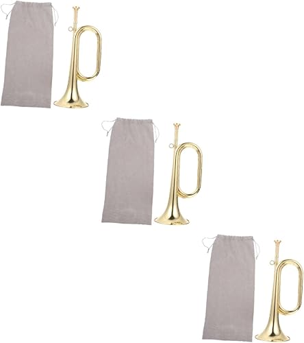 ERINGOGO 3 Sets de instrumentos musicales para niños pequeños, cuerno de animación, trompeta, saxo, boom, caballería, trompeta, corneta,