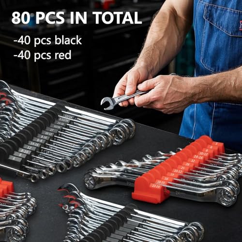 80 pcs Magnetic Modular Wrench Organizer