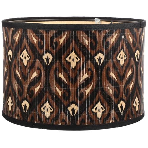 Garneck 復古竹製ランプシェード ペンダントライト用多機能ランプカバー 家用装飾 簡単取付 耐久性ある構造 目に優しい照明カバー