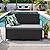 Greesum Patio Loveseat PE Rattan Wicker Outdoor Furniture with Soft Cushions & Built-in Storage Space for Lawn Garden Backyard, Black
