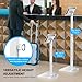 AboveTEK Security iPad Kiosk Floor Stand, Anti-Theft POS Tablet Stands for Retail Business, Height Adjustable Tablet Floor Stand, 360° Swivel Universal Locking Holder Fits 9.7