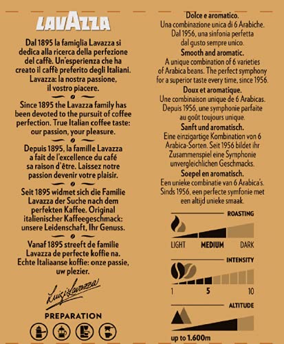 Lavazza -A Modo Mio - Gemalen koffie - Lavazza Gold-kwaliteit, om te delen met vrienden -Espresso, Arabica, 250 G. - Afbeelding 8