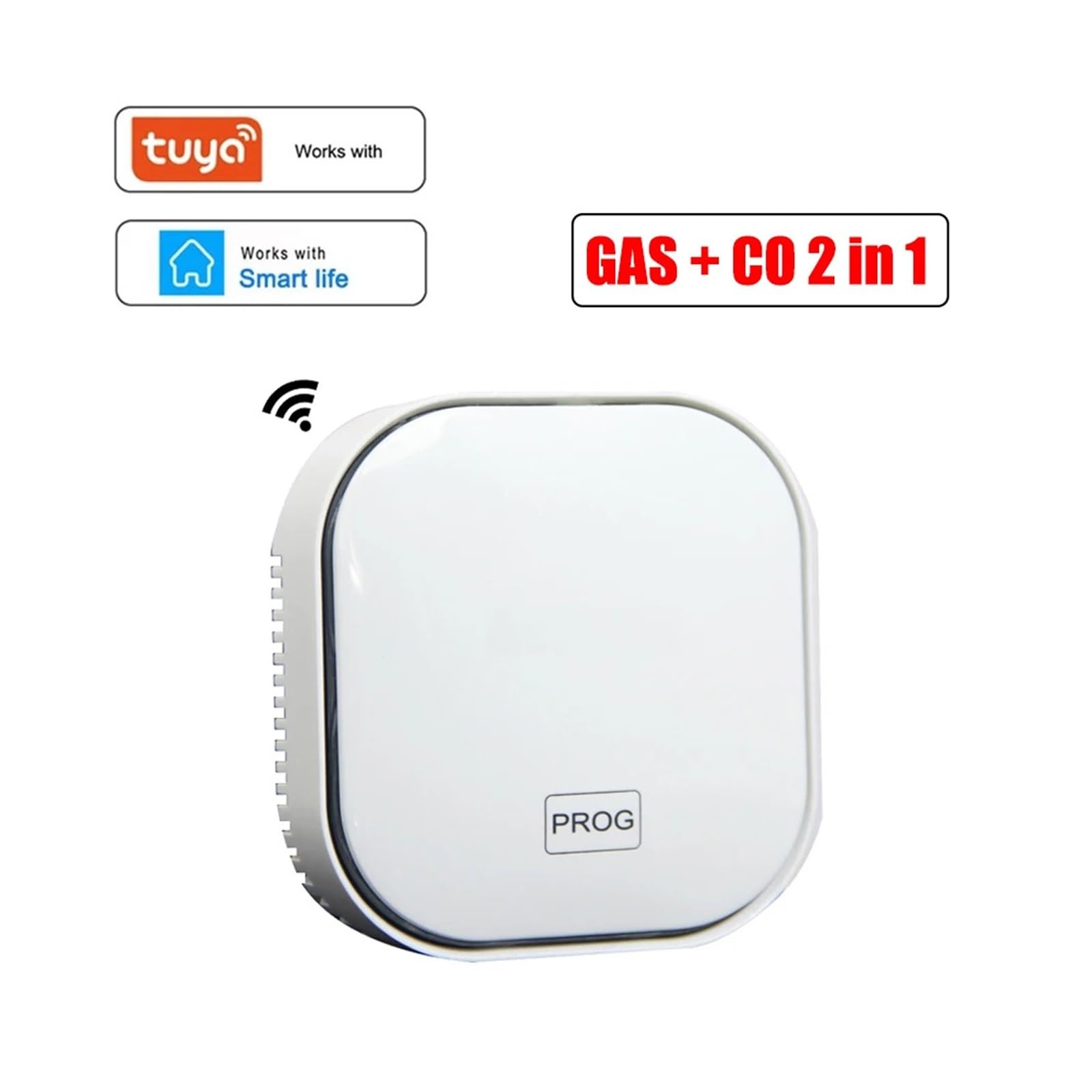 Tuya Smart Life GAS CO Alarm Wycieku Detektor Tlenku Węgla WIFI CH4 Metan Wyciek Paliwa Węgiel Dokładne Monitorowanie Czasie Rzeczywistym