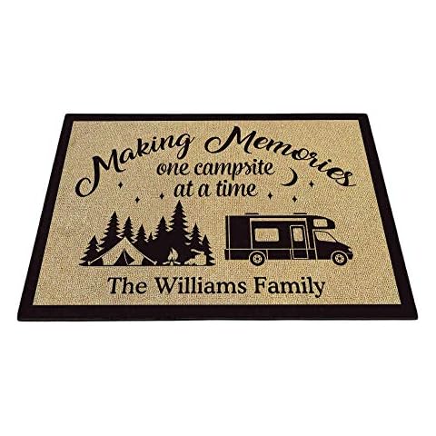 BAGEYOU Personalized Camping Doormat for Campers Cover