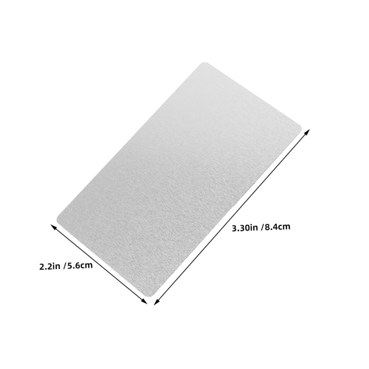 200 pièces Cartes de Visite Métal Vierge Aluminium Épaisseur pour Sublimation Impression DIY Cartes Robustes et Durables Standard