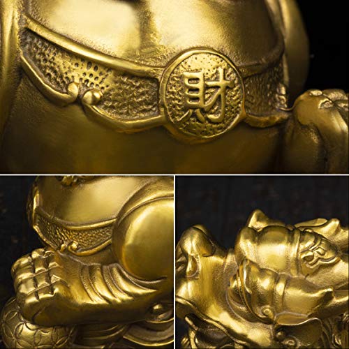 BRABUD Figura Decorativa Feng Shui Pi Xiu de Latón Hecha a Mano Set 2 miniatura 4