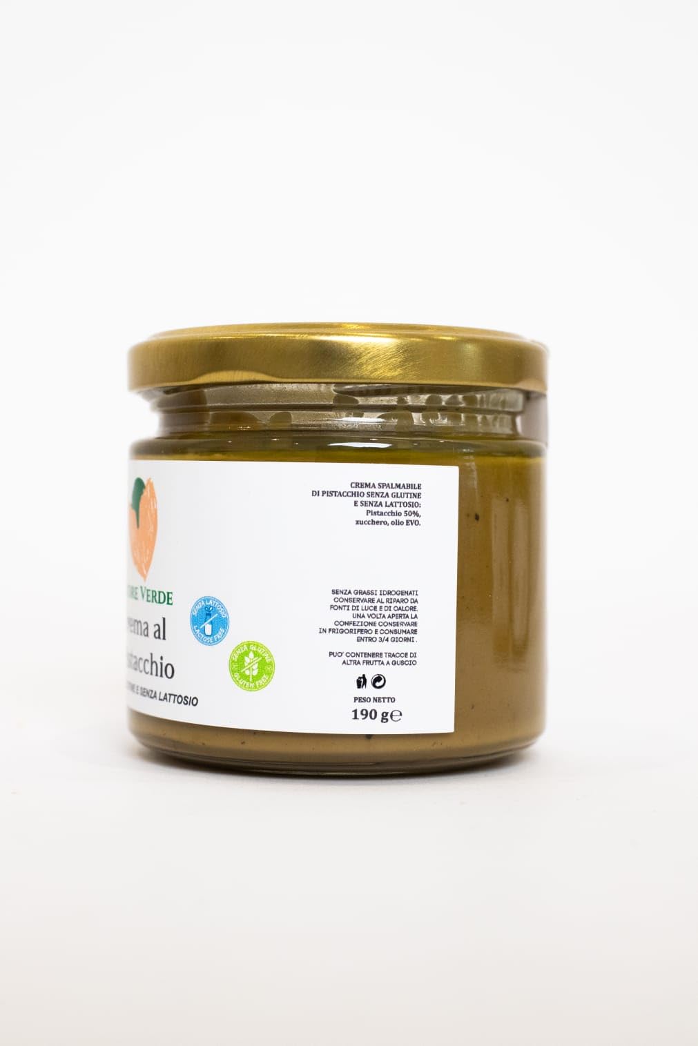 Cuore Verde- Crema Di Pistacchio Spalmabile GLUTEN FREE e VEGAN FRIENDLY Per Dolci Gelato Torta Pasticceria Crepes e tante altre Ricette Tipiche Di Bronte