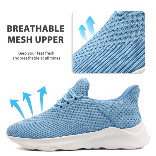 Image of DLWKIPV Womens Walking Running Shoes Tennis Slip On Sneakers Gym Workout Sport Lightweight Breathable Mesh Comfortable Casual