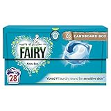 Fairy Non Bio PODS® Washing Liquid Laundry Detergent Tablets/Capsules 28 Washes, Huggably Soft For Sensitive Skin