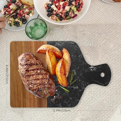 Tabla de cortar rectangular de mármol con asa miniatura 2