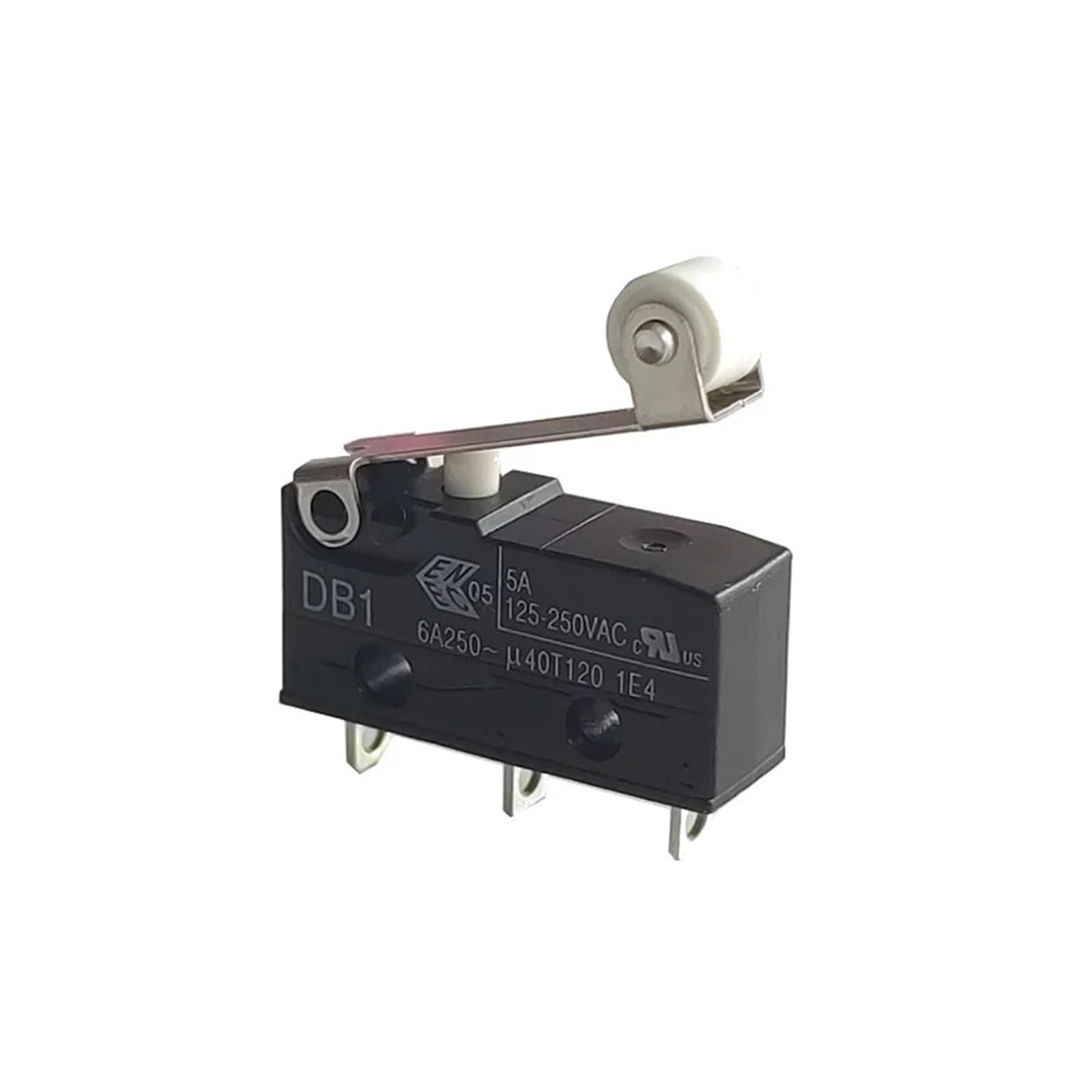 TSIOHKBS 1pcs 6A 12VDC MicroSwitch DB1C-A1RC Roller Lever SPDT Solder Miniature On-Off DB1