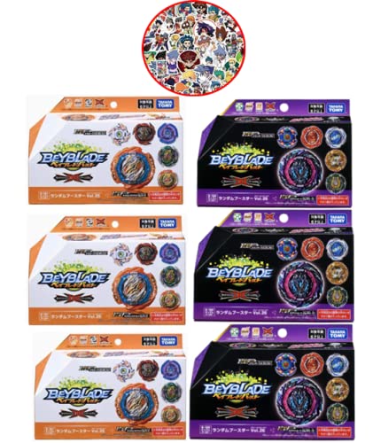 Takaratomy Beyblade Burst B-186 Random Booster Vol.26 Pack of 3 ï¼‹ B-181 Random Booster Vol.25 Pack of 3 ï¼‹ Bay Random Stickers (Japan Import Shipping from Tokyo)