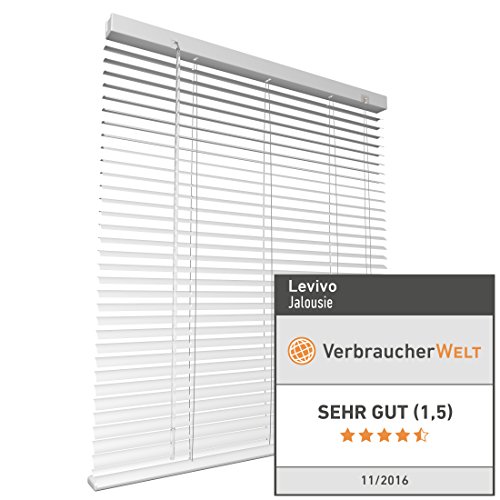 Levivo Veneziane di Alluminio, Colore Bianco