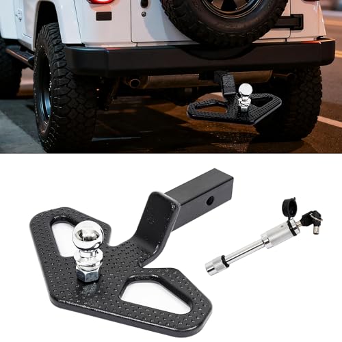 2" Universal Trailer Hitch Step Compatible with Pickups,SUVs,RVs,Trucks,Vans W/Removable Ball,