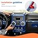 JeCar 10pcs Full Blue Interior Trim Kit Fit for Jeep Wrangler JK 2011-2017