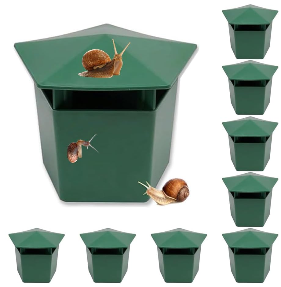 HuaMuDM 8 Piezas Trampas para Caracoles para El Jardín,Trampa Reutilizable para Caracoles,Trampa para Babosas,Capturar Babosas Snails Catcher