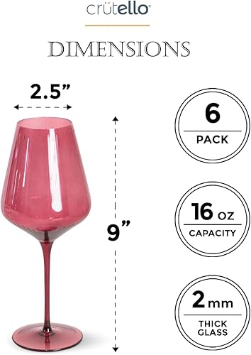 Miniatura 9 de Crutello Copas de vino modernas de 12 onzas, juego de 4, cristalería acanalada única con textura ondulada vintage, vino tinto art déco o copa de