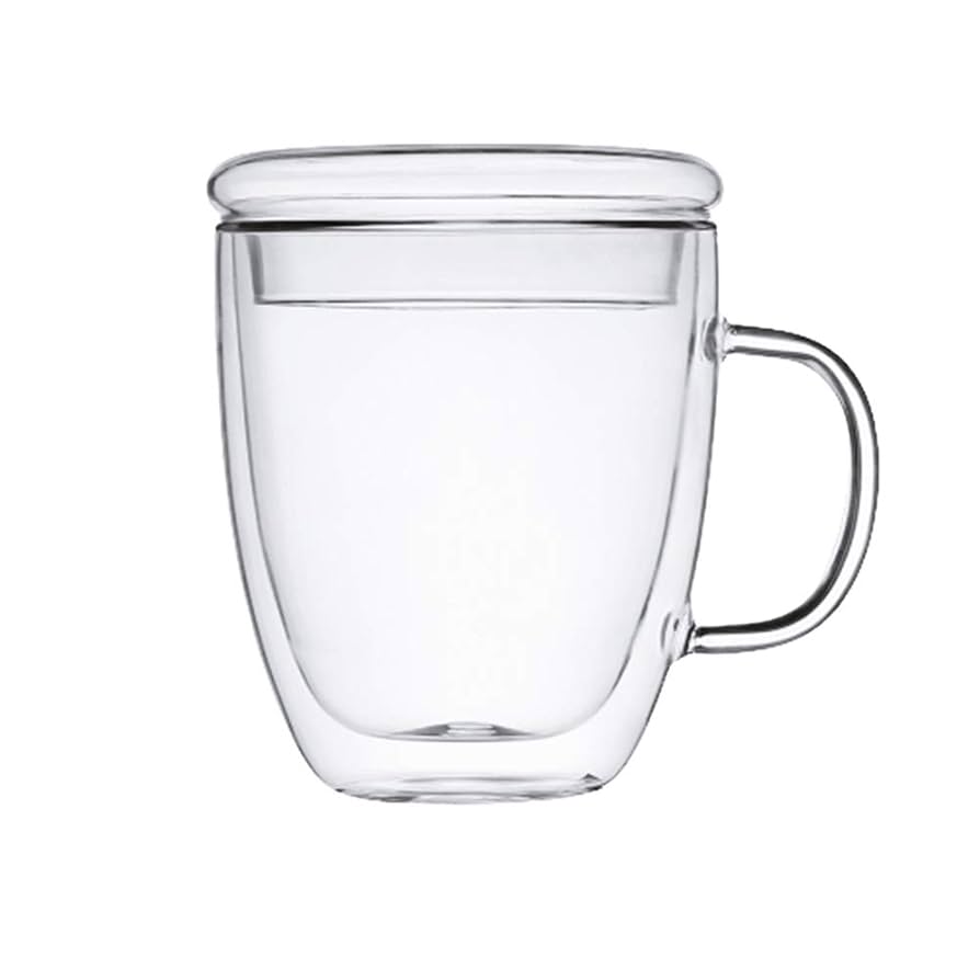 Amazon.co.jp: 耐熱ガラス ガラス マグカップ ティーカップ フタ