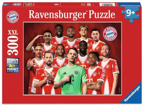 Ravensburger Puzzle pour Enfants 12004146 FC Bayern Munich Saison 2025/2026 - Puzzle pour Enfants à partir de 9 Ans, avec 300 pièces au Format XXL