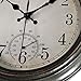 12 Inch Wall Clock with Thermometer,Battery Operated Waterproof Indoor/Outdoor Clock for Bathroom/Kitchen/Bedroom,Bronze