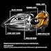 DNA MOTORING Pair Headlight Assembly Compatible With 01-03 Honda Civic Sedan/Coupe, Black/Amber, HL-OH-HC01-BK-AM