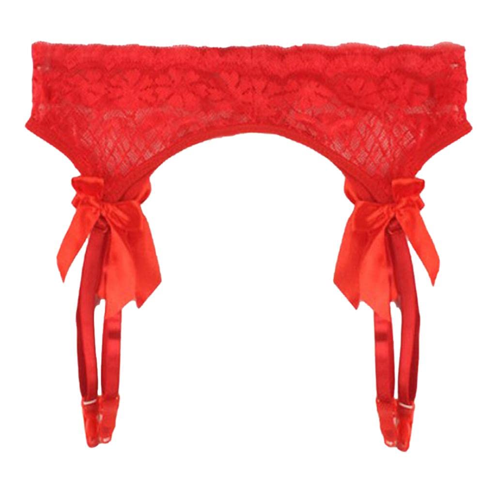 BNF® Women Garter Belt Strap Lace Bow Suspender Belt Dance Clubwear Red|Clothing, Shoes & Accessories | Womens Clothing |1 Piece Garter Belt-image-0