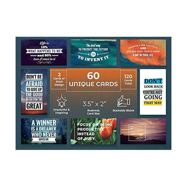 Better-Office-Products-Motivation-Inspiration-Affirmation-Cards-120-Pack-2-Each-of-60-Unique-Assorted-Designs-Encouragement-Card-Deck-2-x-35-Business-Card-Size Better-Office-Products-Motivation-Inspiration-Affirmation-Cards-120-Pack-2-Each-of-60-Unique-Assorted-Designs-Encouragement-Card-Deck-2-x-35-Business-Card-Size