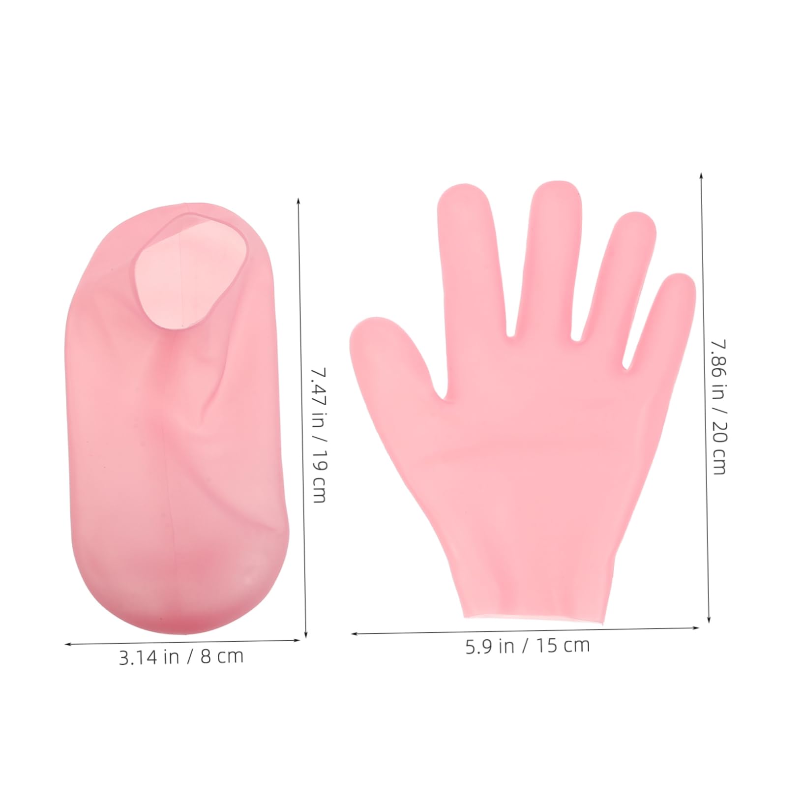 Mikinona Silicone Foot Masks Hand Gloves Overnight Moisturizer for Dry Feet Hands Care Set