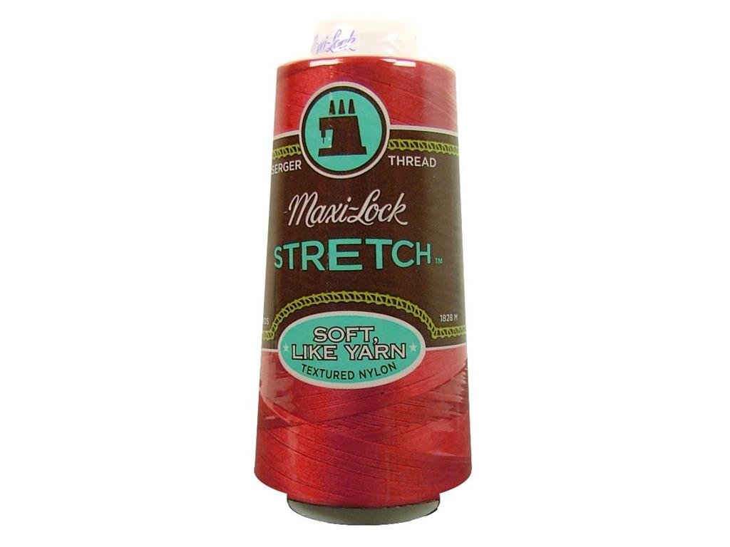 Maxi-Lock Stretch Serger Cone Thread 2,000yd-Poppy Red