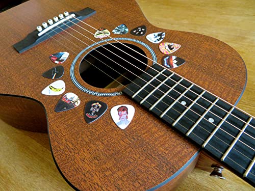 12 X Classic Albums Guitar Pick Set. Guitar Plectrums For Every Guitarist. Double Sided Printing. Picks Sized 0.46, 0.71, 0.81, 0.88, 0.96 And 1.2 Mm Included (Set 1) #TOP3