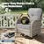 Weaxty Wicker Patio Furniture Set with Swivel Rocker Chairs Outdoor Loveseat Sofa and Rattan Coffee Table, 5 Pieces Outdoor Conversation Sets for Patio Porch Deck Backyard Poolside, Dark Gray