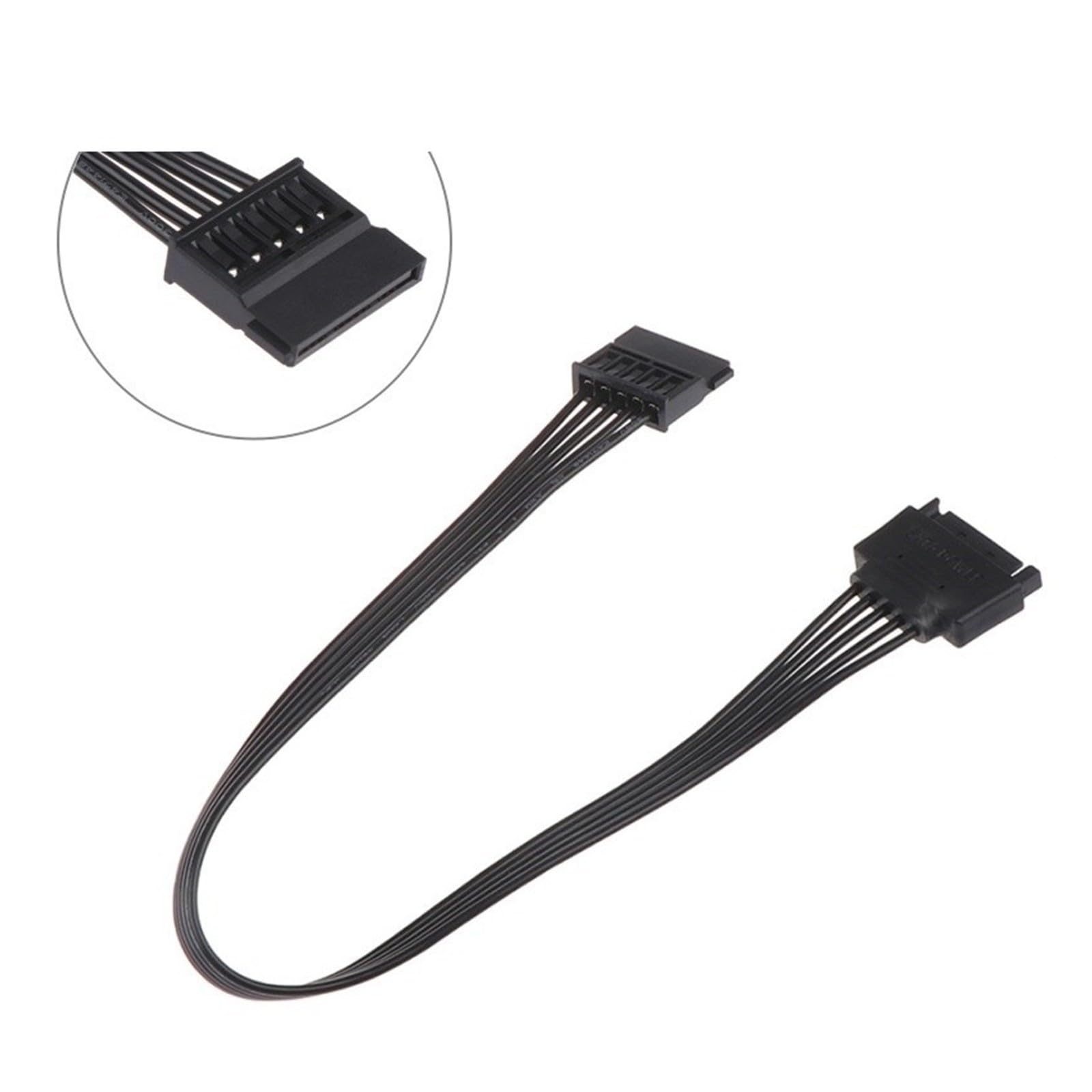 Generico 30CM SATA 15Pin Male to Female Power Extension