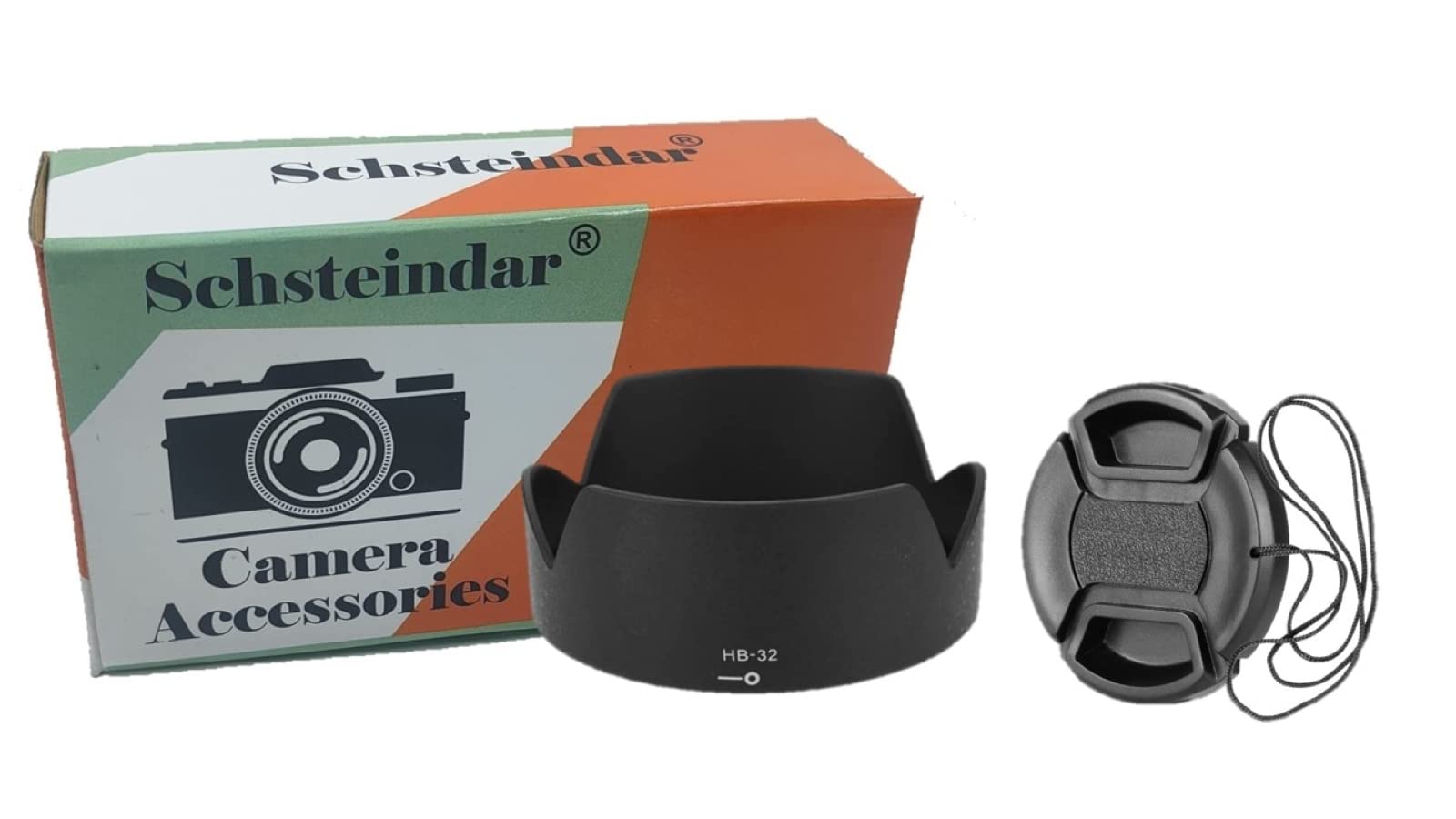 Schsteindar® Combo HB-32 Lens Hood + 67MM Lens Cap Compatible with Nikon 18-140mm, 18-135mm, 18-105mm, 18-70mm Lenses - Black-image-4