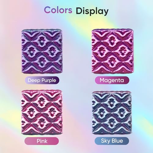 Image of ERYONE Silk Filament PLA+ 1.75mm Shiny 3D Printer Filament, Multicolor PLA 4 in 1, 1kg (2.2LBS) /Spool, HS Silk Quadruple Color Cold Fire Night(Deep Purple & Magenta & Pink & Sky Blue)