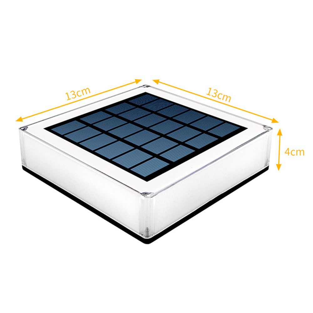 Lampy solarne na słupki, zewnętrzne lampy na słupki ogrodzeniowe, wodoodporne lampy dekoracyjne do trawników ogrodowych IP68 Stigma, kwadratowa zewnętrzna lampa na cokole, oświetlenie krajobrazu na