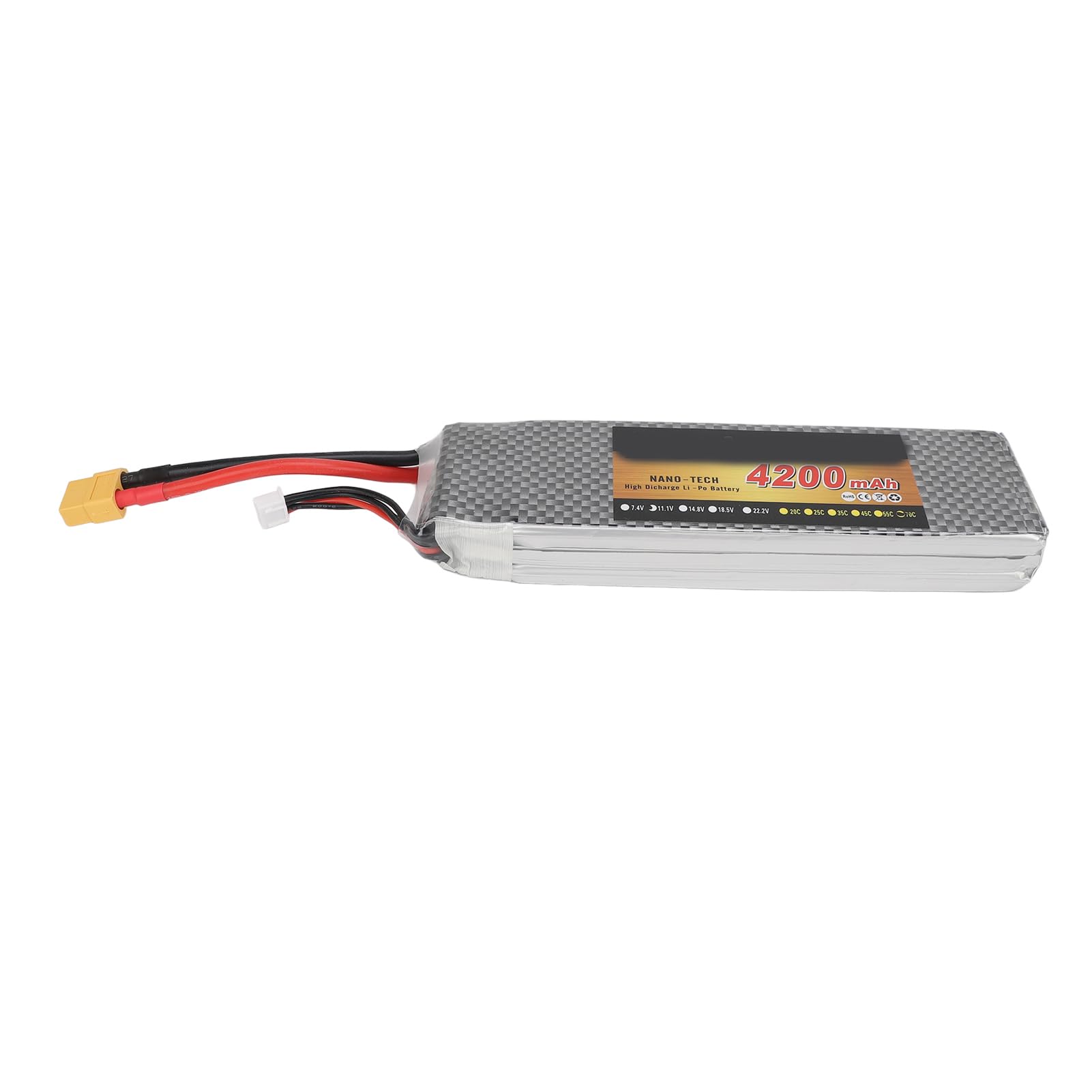 Batteria RC Lipo Batteria al litio professionale da 7,4 V 4200 mAh con spina XT60 per elicottero RC Quadcopter Drone RC modello di auto