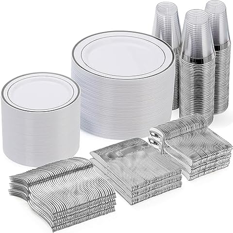 Goodluck 600 Piece Disposable Plates Set Cover