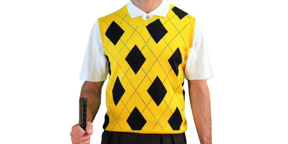 golf knickers Signature Series Sweater Vest - Yellow/Black-picture-23