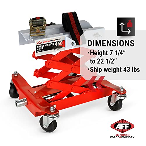 Aff Heavy Duty Transmission Jack (Multiple Weight Capacities) - Constructed With High-Grade Steel, Red, 450 Lbs Capacity #TOP5