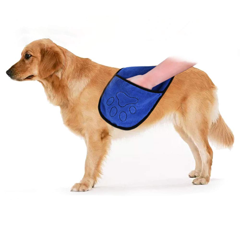 Serviette pour Chien, Serviette de Bain en Microfibre à Séchage Rapide pour Chien, Serviette de Bain pour Chien Ultra Absorbante pour Chiens et Chiots