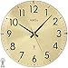Produktbild AMS Funk-Wanduhr, Holz, Gold, 37 x 37 x 6 cm