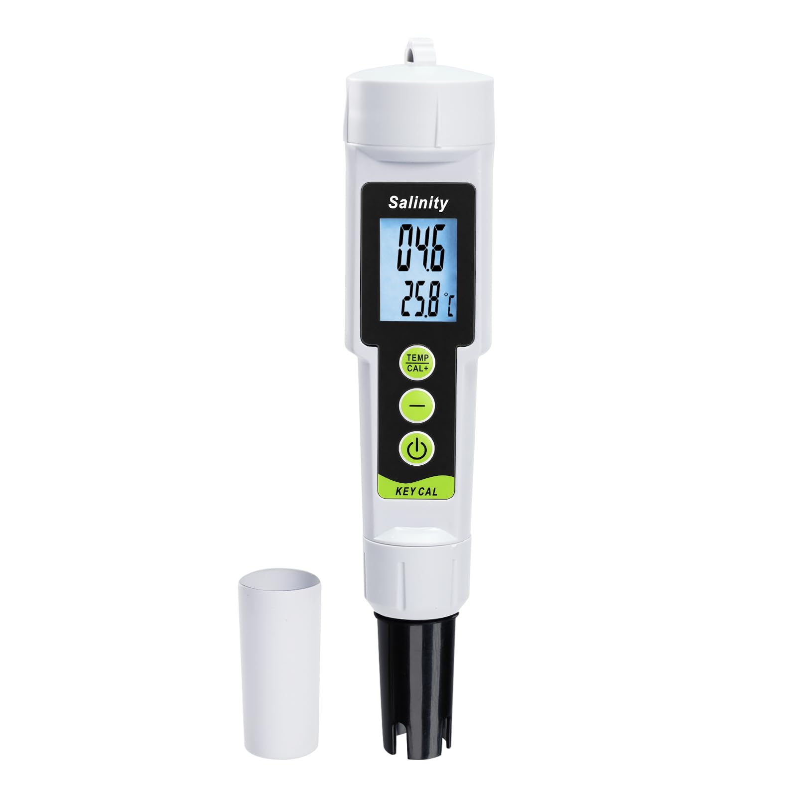 TEKCOPLUS Testeur de salinité 2 en 1 0–199,9 PPT avec ATC, testeur de salinité et de température numérique pour aquarium, réservoir marin, étang à poissons et piscine, eau de mer salée, hydroponie
